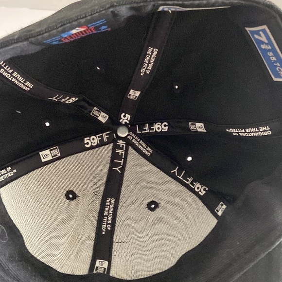 Vintage New Era LA Dodgers Fitted 100% Wool Genuine 59 Fifty MBL Size  7 3/8 - Picture 3 of 11